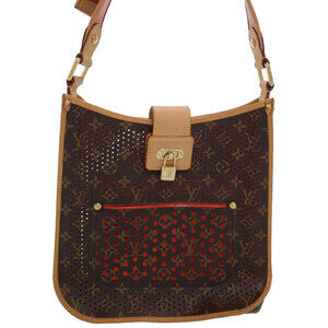 Louis Vuitton Monogram Leather Brown Perforated Musette Shoulder Bag